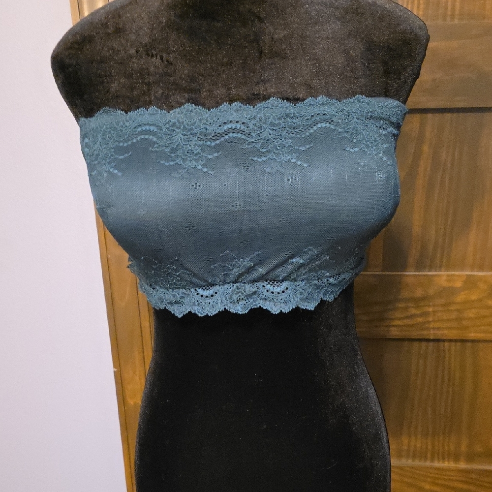 Hunter green Spanx Lace Bandeau Bra
